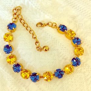 Sapphire/Sunflower Bracelet